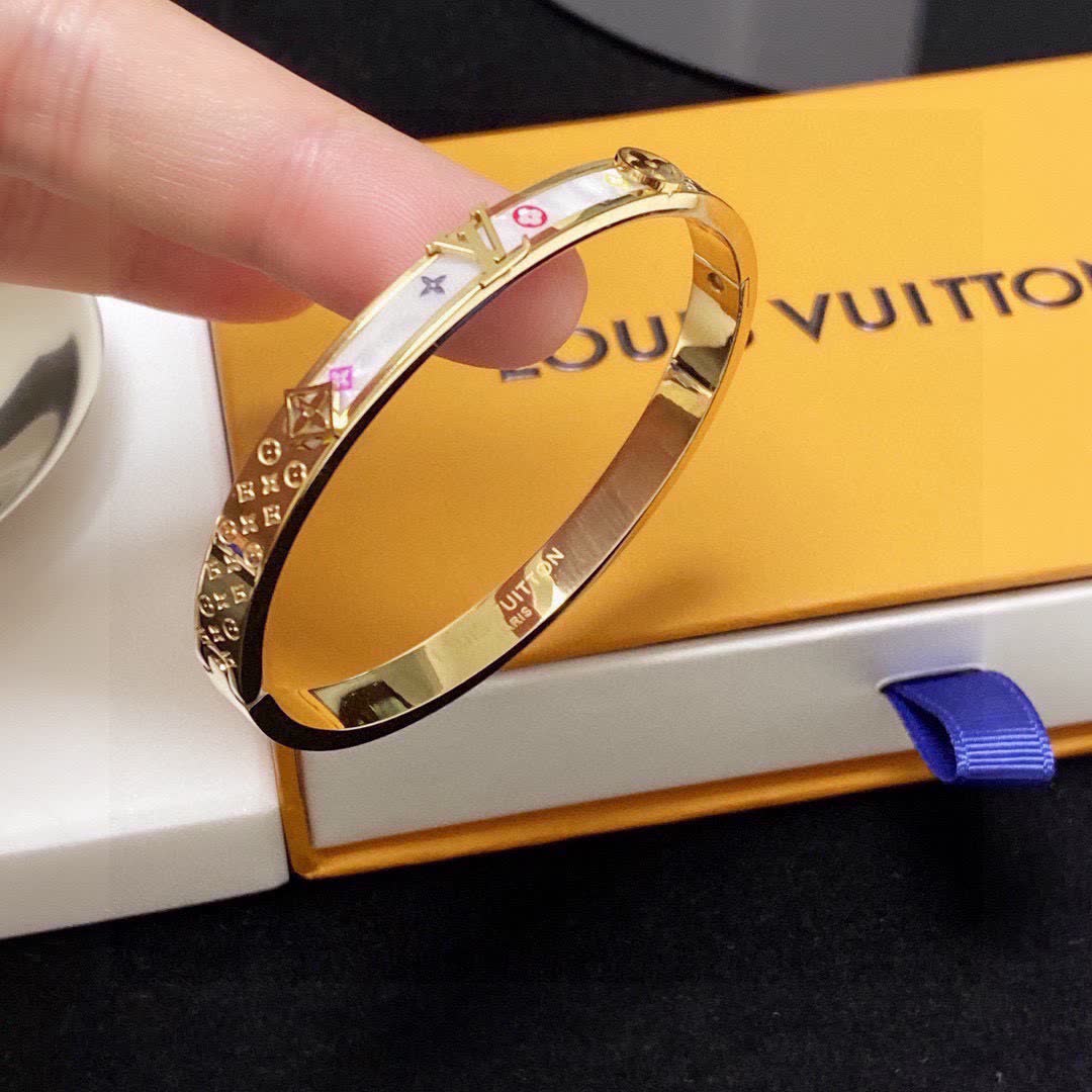 Louis Vuitton Monogram Enamel Bangle Bracelet